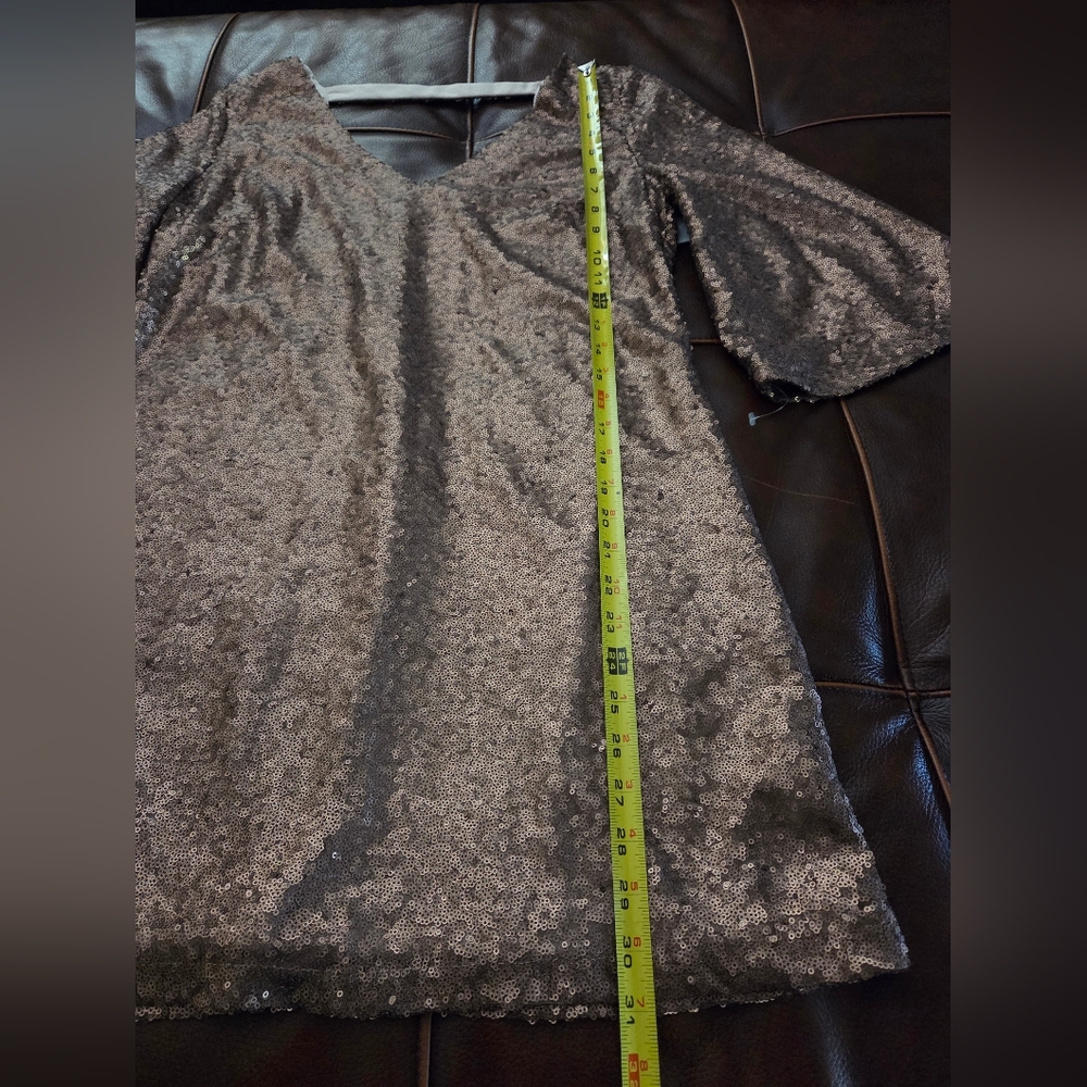 Justfab Gold Sequin Tunic Dress Small NWT - Picture 10 of 11